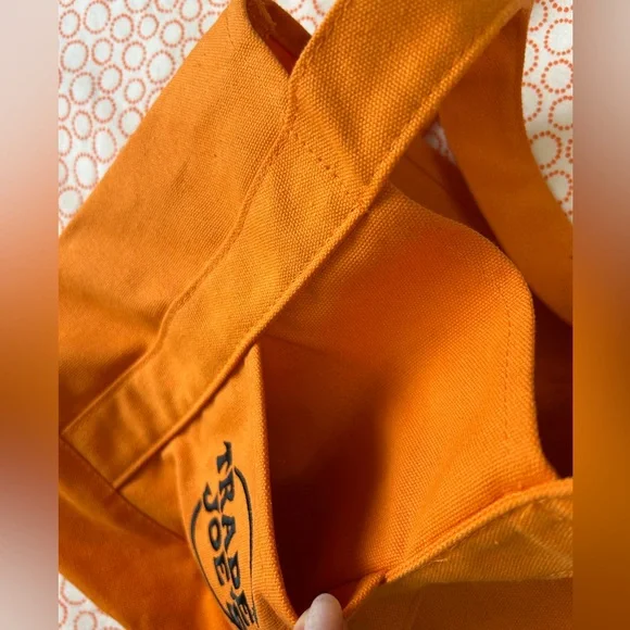 Trader Joe's Orange Mini Tote Bag - Picture 8 of 8